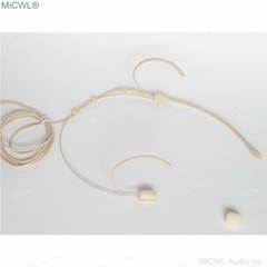 MiCWL Double ear Wearing Headset Microphone for Shure Sennheiser AKG MiPro ACT