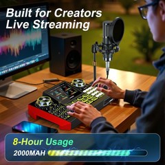 G9 Podcast Equipment Bundle with Audio Mixer for Streaming Singing, 3.5mm Con…