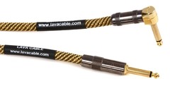Lava Cable Vintage Tweed Instrument Cable 10′ Angled-Straight