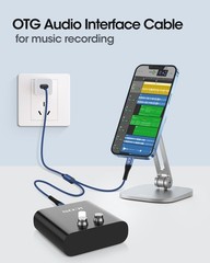 OTG DAC Cable with Charging, 10Ft Lightning to USB C Microphone and Streaming…