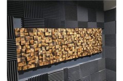 Wooden wall art, sound diffuser panels, Mosaic wood wall art, 3d Sound diffuser