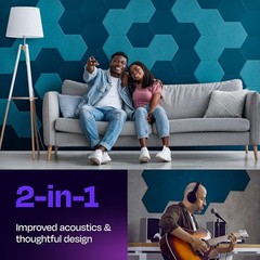 Ekkogo Acoustic Panels 12-Pack Soundproof Wall Panels 12″X10.4″X0.4″ Sound Panel