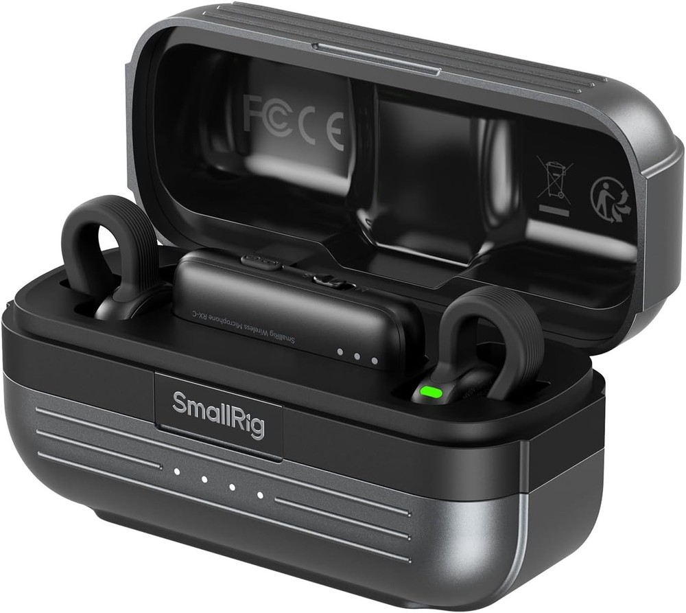 SmallRig S70-C2 Wireless Microphone System with Charging Case, Black