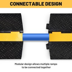 Yescom Cable Ramp 1/2/3 Channel Hose Cover 39.37″x22.83″x4.72″ Speed Bump