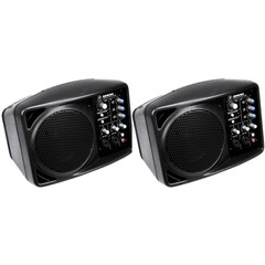 2x Mackie SRM150 150W Powered Speaker Active Monitor w/ 3-Chnl Mixer (Pair)