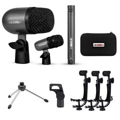 5 Core Conga Mic Snare Tom Microphone Drum Kit Condenser XLR Instrument Mics