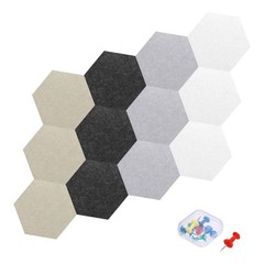 Acoustic Panels with 7 Push Pins (Black,Bright Gray,Dark Brown,White)