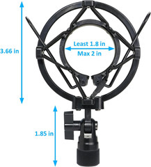 YOUSHARES AT2020 Shock Mount, Microphone Shock Mount Reduces Vibration Noise for