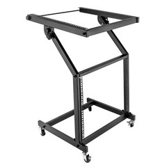 Professional Rack Mount DJ Equipment Stand Studio Mixer Case Rolling Cart TOP