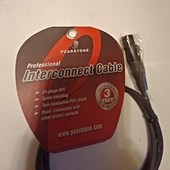 Pearstone Professional Interconnect Cable 3 Feet