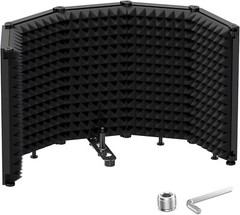 Microphone Isolation Shield – Foldable & Adjustable Sound Insulation
