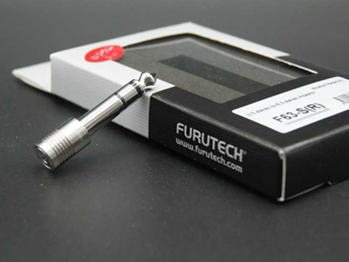 1x Furutech F63-S(R) Rhodium Adapter 6.3mm male to 3.5mm female stereo connector