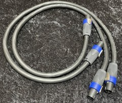 (2) 3 Foot SpeakOn -12/4 Tour Grade Speaker Cables w/Neutrix – MADE IN USA **NEW