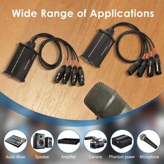 4 Channel Snake 3 Pin XLR/DMX/AES-EBU to Ethercon RJ45 Cat5/Cat6 Ethernet Ext…