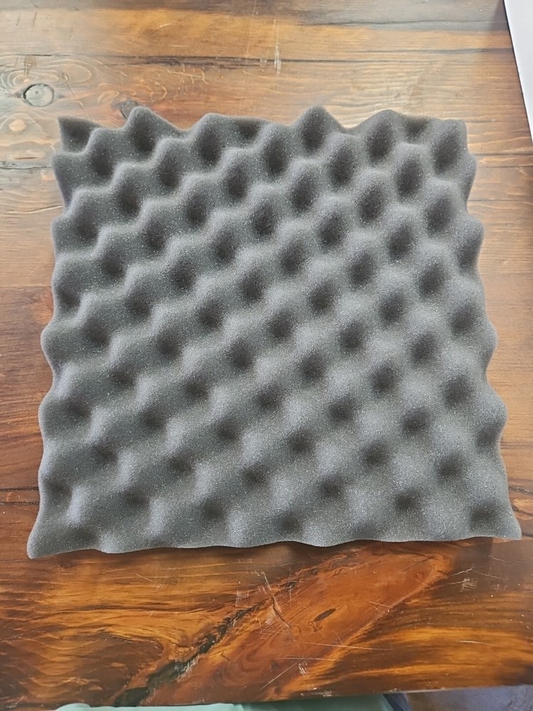 6 PK Black Egg Crate Acoustic Foam Tile Panel Wall Tile Soundproofing 12x12x1.5