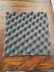 6 PK Black Egg Crate Acoustic Foam Tile Panel Wall Tile Soundproofing 12x12x1.5