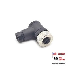 M12 4 Pin Female Connector, 12mm A Code Industrial Circular Connector IP67