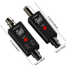 2.4GHz UHF Wireless Microphone System XLR Mic Adapter Wireless Transmitter an…