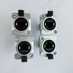4PCS CAT5/6 RJ45 Feed-through Ethercon Chassis Panel Mount RJ45 Connector System