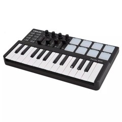 Portable Mini 25-Key MIDI Controller USB Keyboard & Drum Pad Plug and Play A2H1