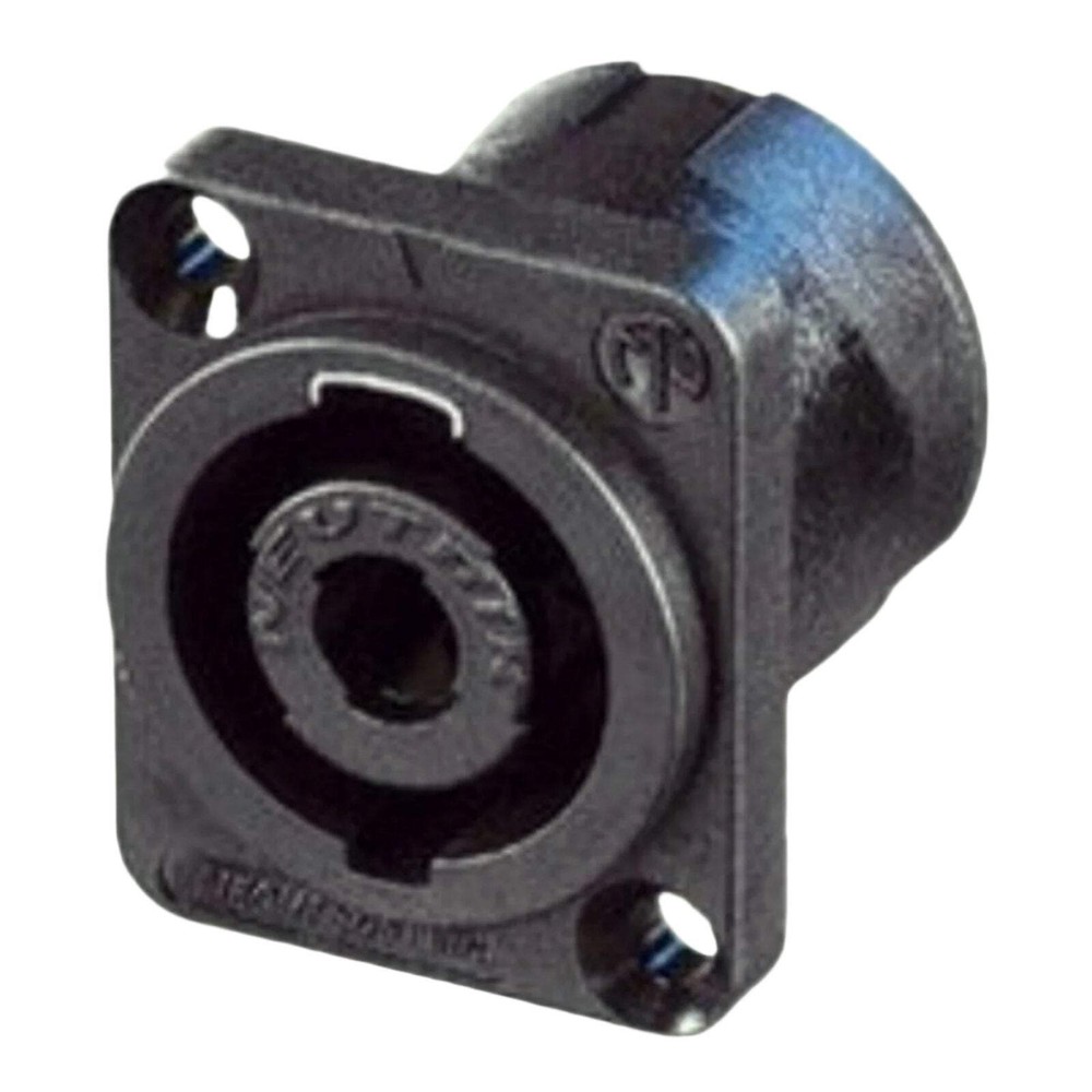 NEUTRIK NL4MP-B 4-Pole SPEAKON Panel Mount Locking Connector w/Gold 3/16″ Tabs