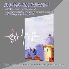 6 Pack Art Acoustic Panels Soundproof Wall Panels,72×48 inch Sound 72X48 City