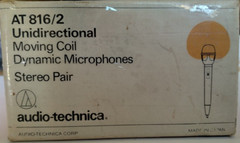 2 Audio Technica AT816 Unidirectional Moving Coil Dynamic Microphones With Box