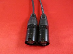 8 ft PRO Audio CAT 5e Ethernet Black Cable w/Neutrik EtherCon RJ45 plugs.