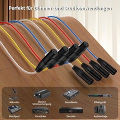 M/F 4 Channel Multi-Media Snake Cable 4 Pairs Male to Female 3 Pin XLR Balanced