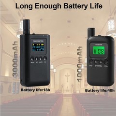 Wireless Tour Guide System,Long Range 200m/656ft,Upgraded Noise Reduction,Cla…