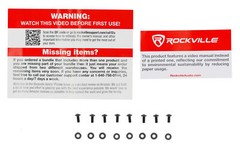 Rockville RAIL12U 12U Reversible Rack Rails With M5 Circle or Square Screw Holes
