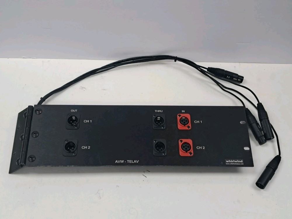 Whirlwind 3u Input xlr male female amplifier mixer patch panel 3u hinged