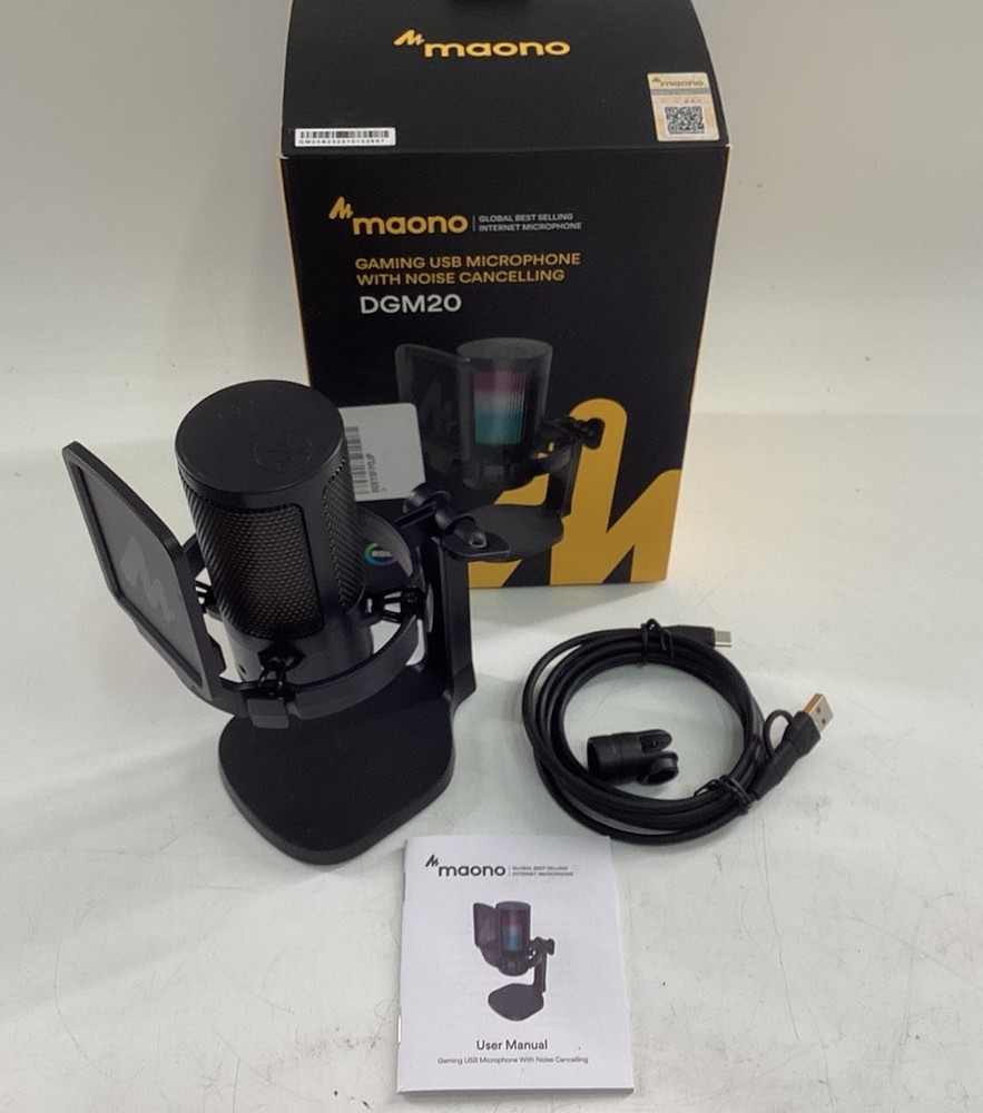 Maono Gaming USB Microphone With Noise Cancelling (DGM20) BLACK F1D
