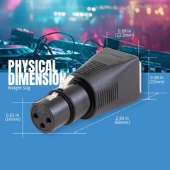 2 PCS CPoint XLR RJ45 Adapter CAT5 Ethernet To DMX512 Converter Female 3Pin