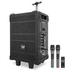 Pyle 8″ 175W 4 Ohm Wireless BT Streaming PA Speaker System-Rechargeable Battery