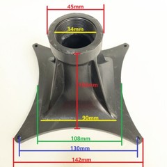 4.5″ ABS Exponential Horn 1-3/8″-18 TPI for Eminence BH410 Bass Cabinet Tweeter