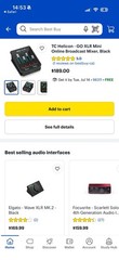 TC Helicon GO XLR Mini USB Audio Interface Desktop Fader Control, Black