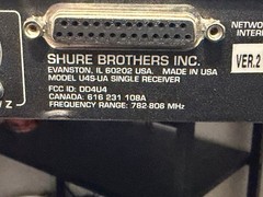 Shure U4S-UA UHF Wireless Microphone Receiver 782-806MHz