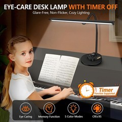 Piano Light, Upgraded LED Lamp for Grand/Upright & Digital Large, Black