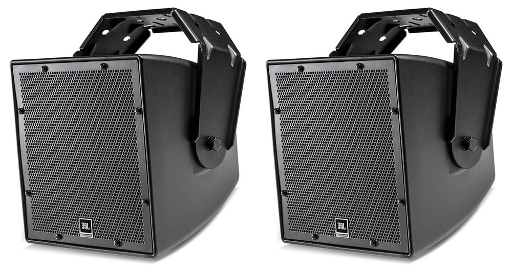 (2) JBL AWC62-BK 6.5″ 120 Watt Black Indoor/Outdoor 70V Commercial Speakers