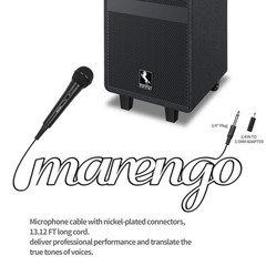 Marengo Wired Cardioid Vocal Microphone with 13ft Cable and On/Off Switch