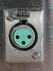 Switchcraft Gang XLR Wall Plate pre-loaded W/ 2 circular 3-Pin XLR male connect