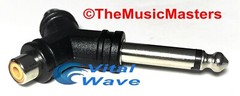 (4) 1/4″ Male Mono Plug to Dual RCA Jacks (F) Audio Cable Cord Adapters VWLTW