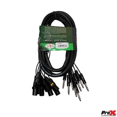 ProX XC-8SXM10 10Ft High-Performance 8-Channel Snake Cable XLR-M TO 1/4″ TRS