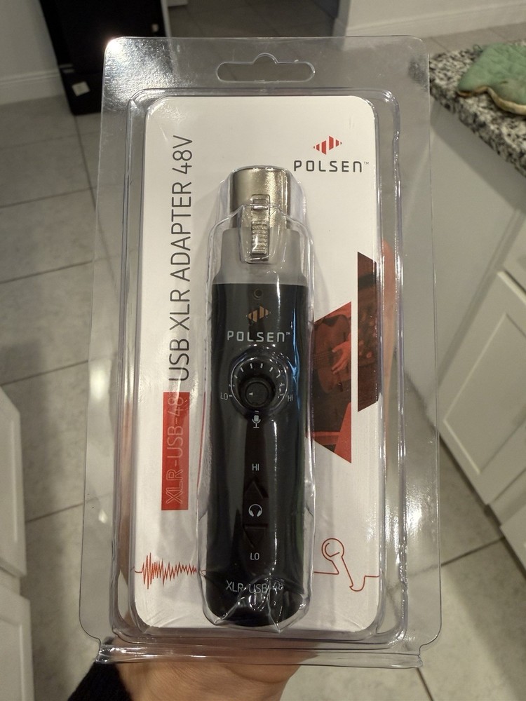 Polsen USB XLR Adapter 48V – Microphone To Computer Connector