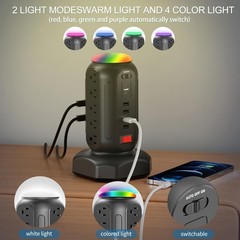 Multiple Outlets Surge Protector, PD 30W Fast Charging Power Strip Tower with…