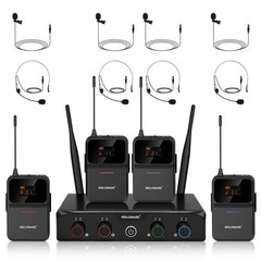 MELONARE 4 Channel Wireless Microphone System UHF