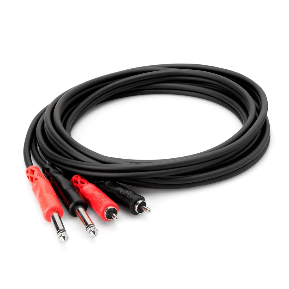 Hosa CPR-202 6-foot Dual RCA to 1/4″ TS Stereo Cable 6ft 6-feet Cord CPR202