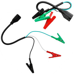2-Pack HVAC Adaptor Cord, Three-Core American Crocodile Clip Power Cord, 120V AC