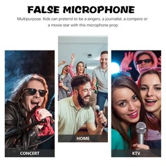 Pretend Play Mic Prop Simulation Cosplay Microphone Plaything for Stage